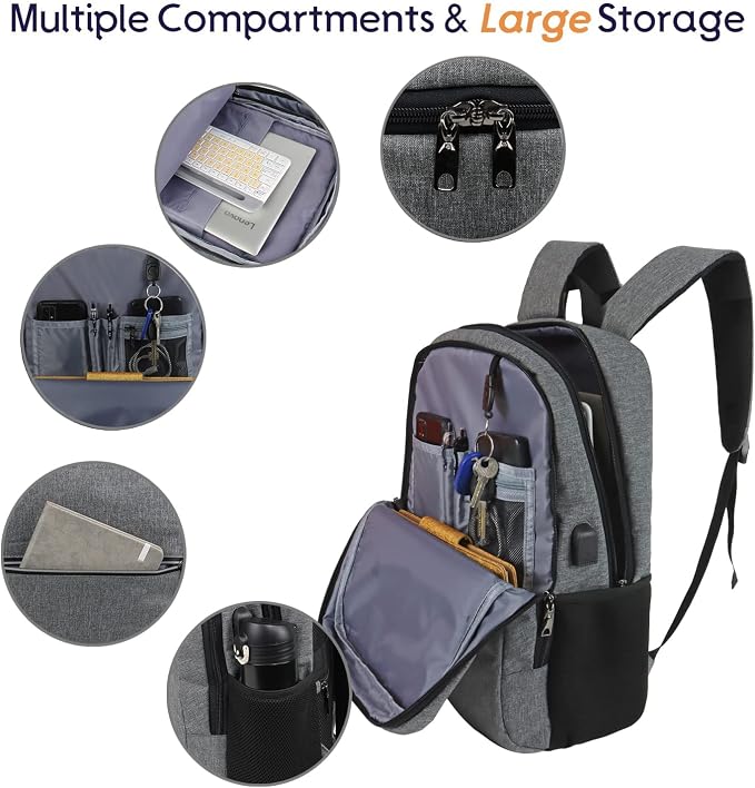 Laptop Backpack for Men Women, Travel Business Backpack - Image 3