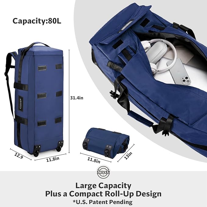 STOVER 80L Rolling Duffel Bag - Image 2