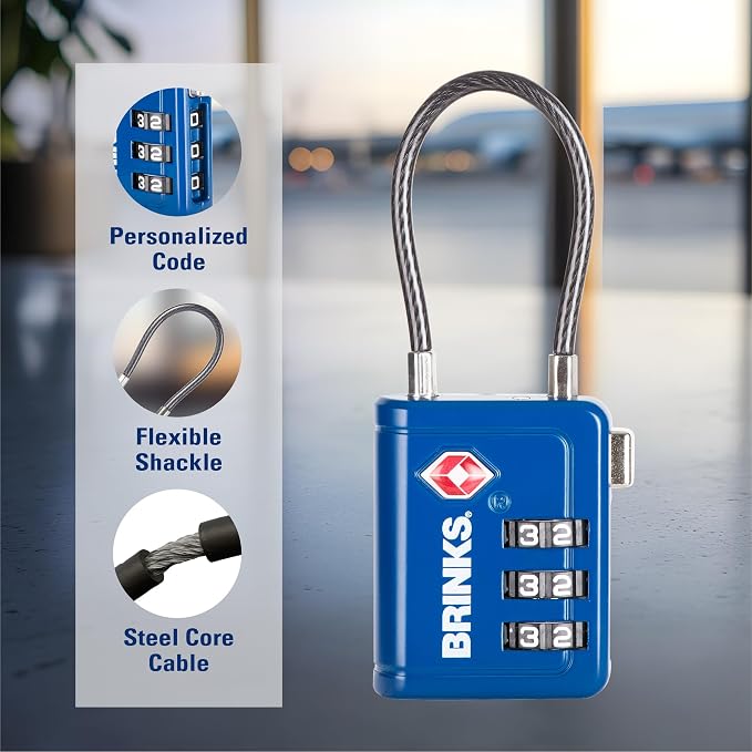 Brinks TSA Accepted Indicator Luggage Lock, New More Secure TSA008 Key - Image 4