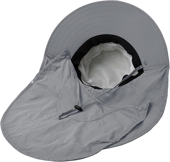Sun Hat for Men Women with Neck Flap, UPF 50+ UV Protective Hiking Fishing Hats - Image 6