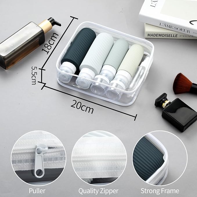 16 Pack Travel Bottles for Toiletries, Large 6oz Silicone Travel Containers jar - Image 5