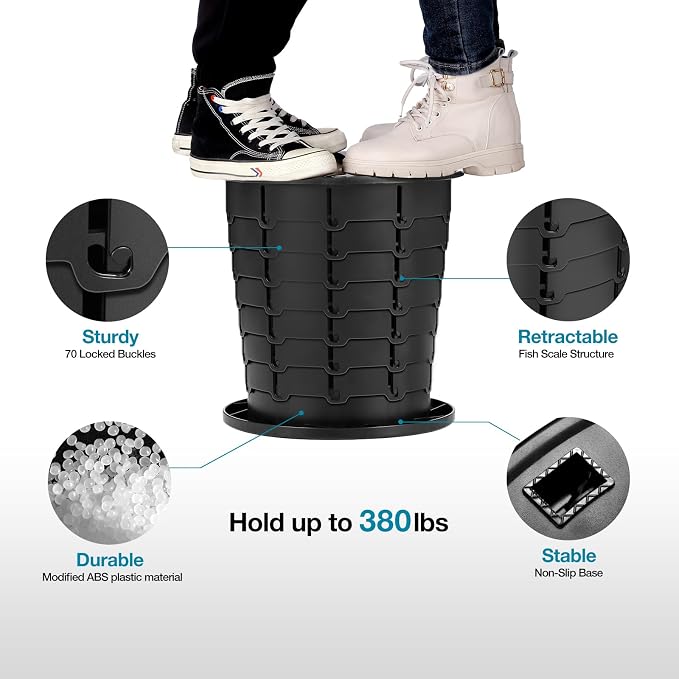 TRIPTIPS Upgrade Retractable Portable Toilet Travel Toilet Adjustable Height - Image 4