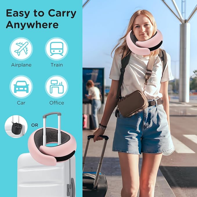 Neck Pillow Airplane, 100% Pure Memory FoamTravel Neck Pillow Travel Neck - Image 5