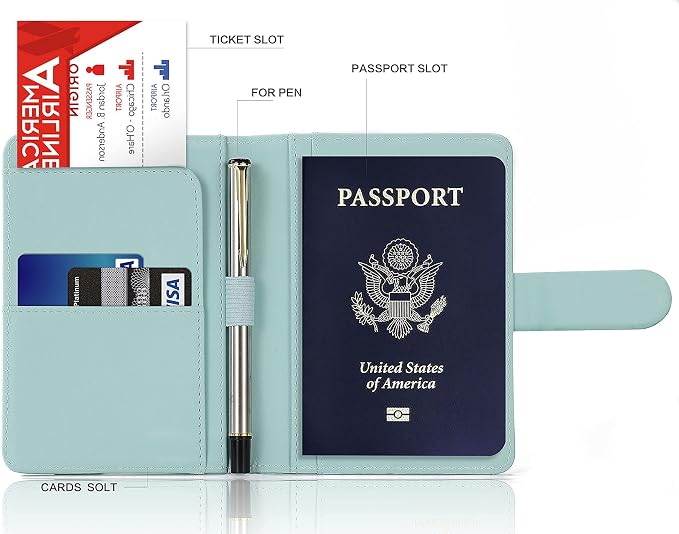 Melsbrinna Premium Leather Passport Holder Covers Case, Waterproof Rfid - Image 3