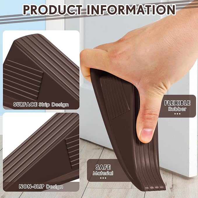 Frienda 12 Pcs Jumbo Door Stoppers Heavy Duty Door Stopper Tall up to 2inch - Image 3