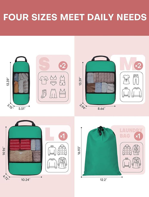 6 PCS Set Compression Packing Cubes - Image 2
