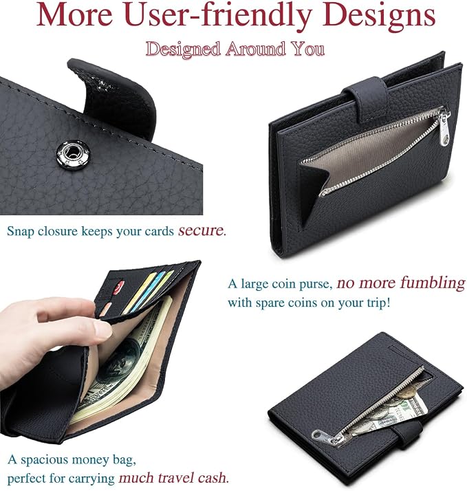 RFID Slim Passport Holder for Travel – Leather Passport Wallet for Women & Men - Image 6