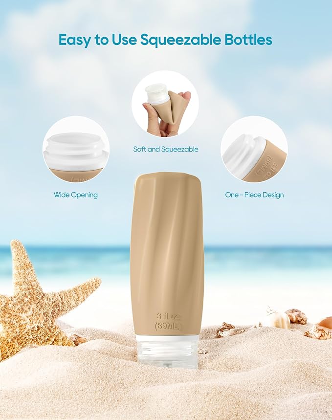 Morfone Travel Bottles Set for Toiletries, Tsa Approved Travel Size Containers - Image 2