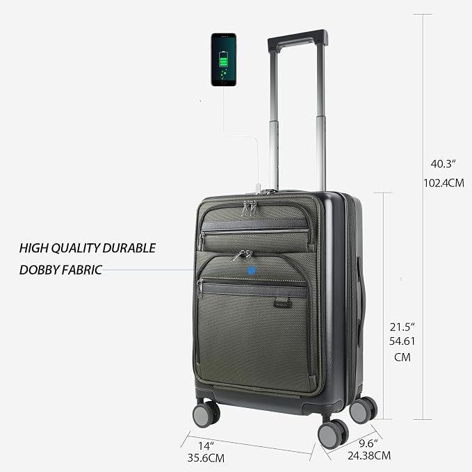 KROSER Hardside Expandable Carry On Luggage 22x14x9 Airline Approved - Image 2