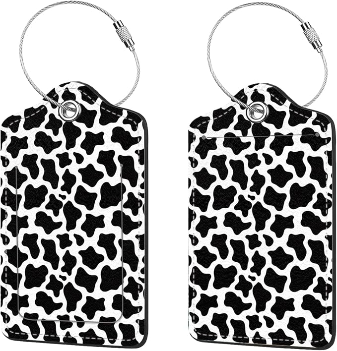 2 Pcs Luggage Tags for Suitcases, PU Leather Cruise Ship Luggage Tags by Anikathy