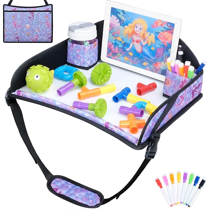 COOLBEBE Kids Travel Tray for Toddler Car Seat, Travel Tray for Airplane by COOLBEBE