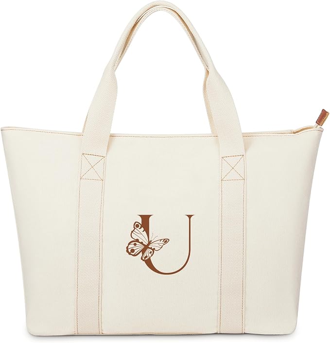 AW BRIDAL Monogram Canvas Tote Bag by AWBRIDAL
