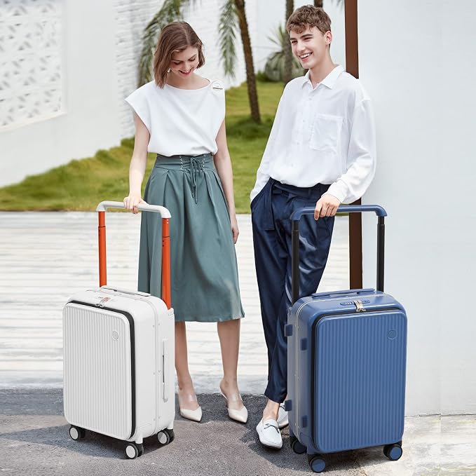 mixi Luggage Suitcases with Spinner Wheels 24'' Travel Luggage with Front - Image 5