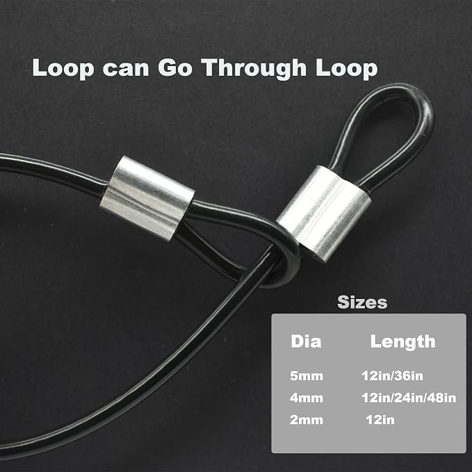 10 pcs 2mm Wire 12 inch Vinyl Coated Stainless Steel Cable - Image 2