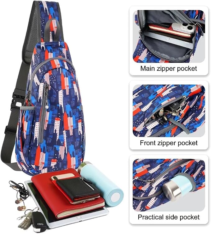 TITECOUGO Small Sling Bag, Lightweight Crossbody Backpack - Image 2