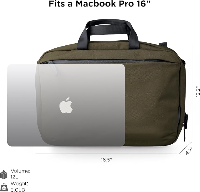 ALPAKA Elements Tech Brief Pro 12L -3-in-1 Recycled Fabric Laptop Briefcase - Image 2