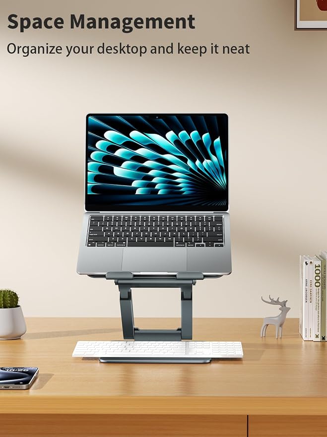 tounee Laptop Stand for Desk Adjustable Height, Telescopic Computer Stand - Image 9