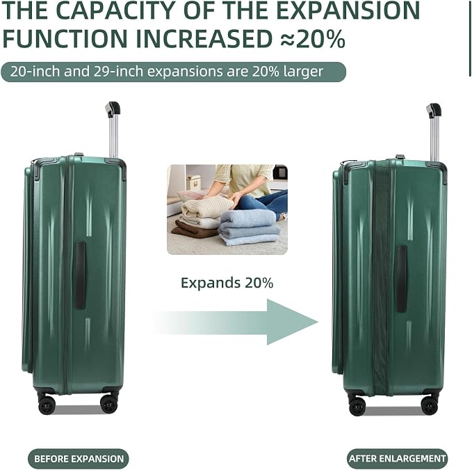 Carry On Luggage, 20 Inch Top Opening Aluminum Frame Lightweight Airline - Image 3