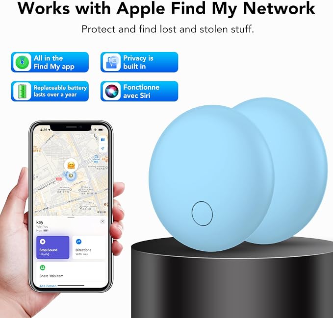 Air Tags Tracker 2-Pack, Item Finders Work - Image 2