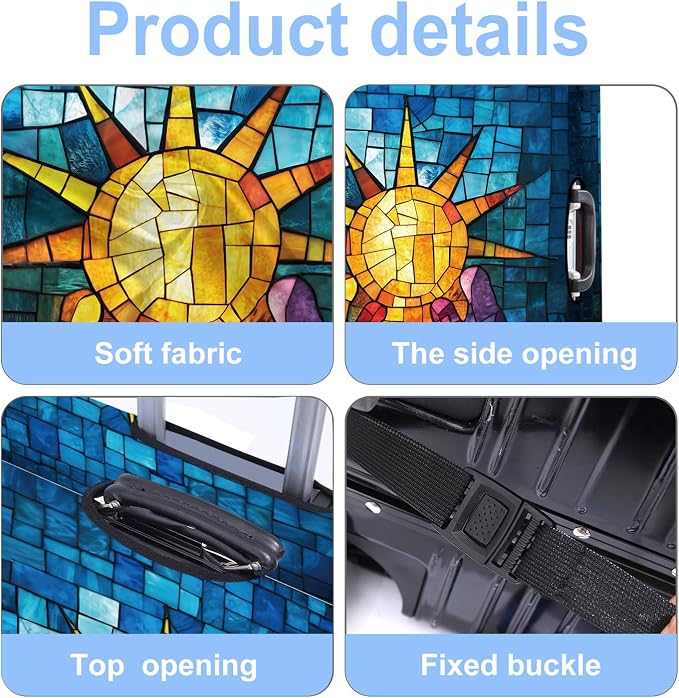 Luggage Cover Washable Suitcase Protector Anti-scratch Suitcase cover Fits - Image 3