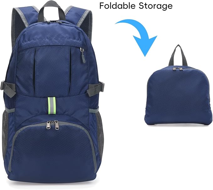 Yaopeing Lightweight Backpack, 25L Foldable Hiking Packable, Water Resistant - Image 5
