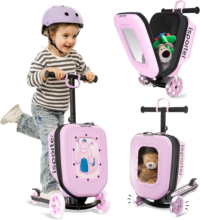 iSporter Luggage Scooter for Kids Ages 2-5 | Ride-On Suitcase Scooters for Boys by AERO