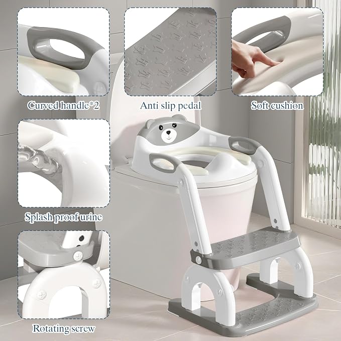 Potty Training Seat for Toddlers, Adjustable Height 2-in-1 Potty Training - Image 2