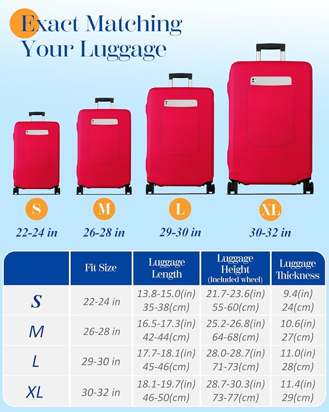 Slohif Luggage Cover for Suitcase Tsa Approved Protector - Image 2