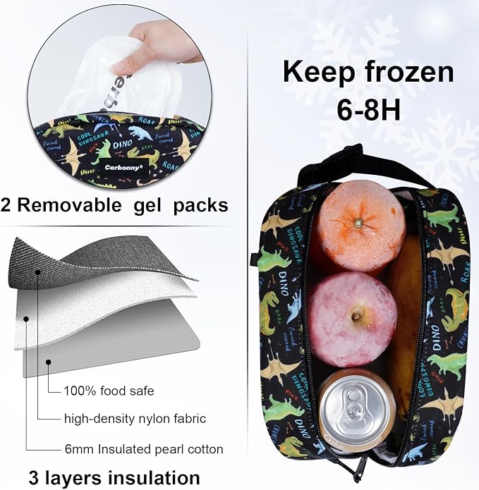 Cerbonny Freezable Cooler Bag for Work/School Travel - Image 2