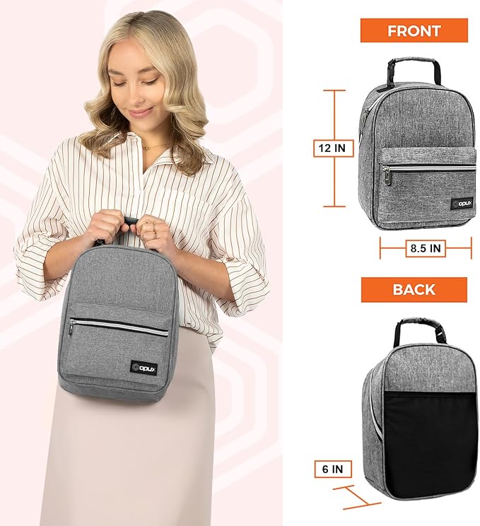 opux Lunch Box for Girls Boys Kids, Insulated Leakproof Lunch Bag, Reusable - Image 2