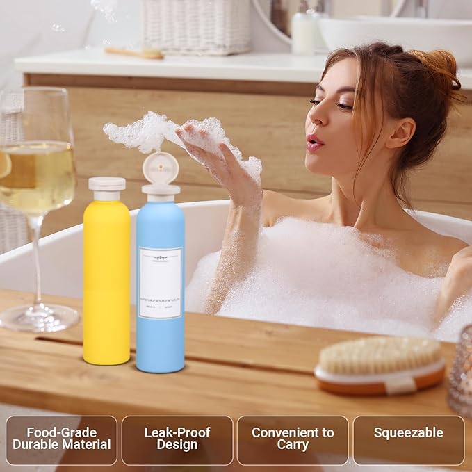 Travel Shampoo Bottle, Empty Plastic Squeeze Bottles 8.8oz - Image 5