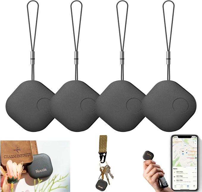 Air Tags-4 Pack Bluetooth Item Finders Work by Nutale