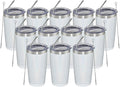 MEWAY 20oz Tumbler 12 Pack Double Wall Vacuum Insulated Travel Glitter Mug Bulk by MEWAY
