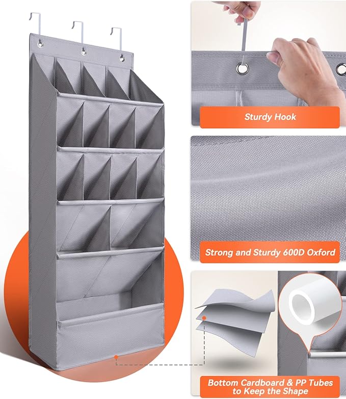 FENTEC 1 Pack Over-the-Door-Shoe-Organizers, Hanging Shoe Organizers - Image 3