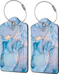 Blue Gold Marble 2 Pack Luggage Tag by Unknown
