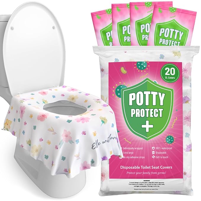 20 Pack Extra Large Disposable Toilet Seat Cover – Toddler Toilet Covers by EliwithLove