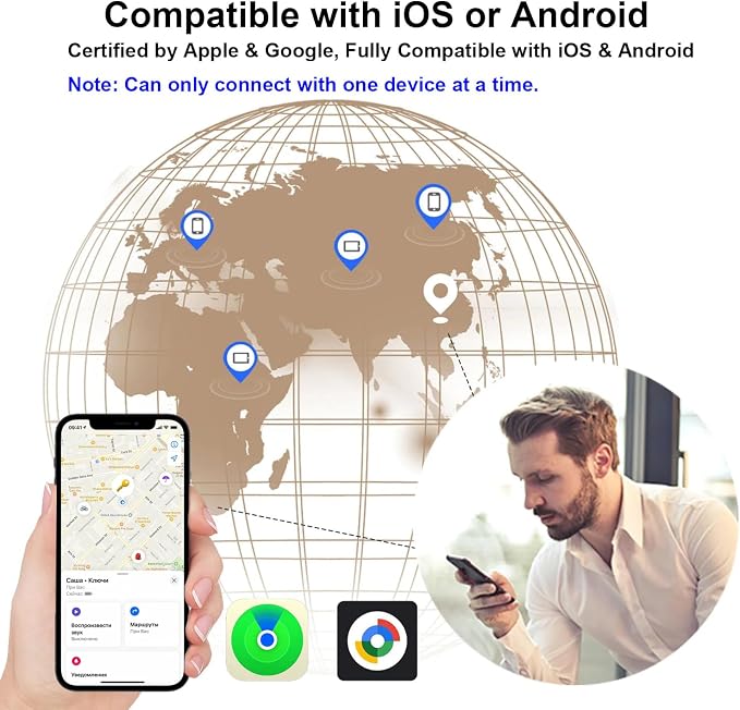 Air Tracker Tags for Android or iOS, Dual System Smart Tags, Keys Finder and - Image 2