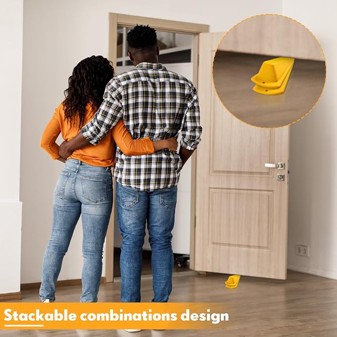 Frienda 12 Pcs Jumbo Door Stoppers Heavy Duty Door Stopper Tall up to 2inch - Image 6