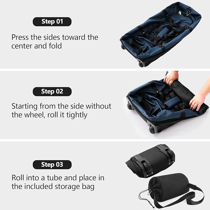 110L/140L Expandable Soft-Sided Foldable Duffle Bag - Image 4