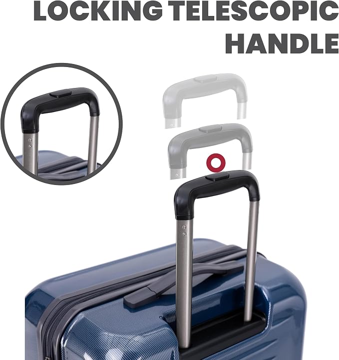 Spyder Rails 25 Inch Medium Expandable Hardside Upright Suitcase - Image 6