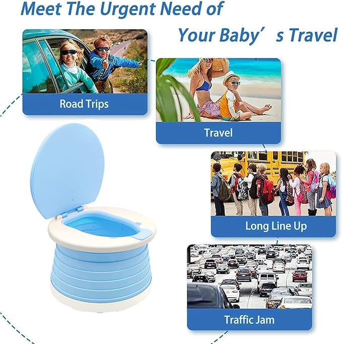 Travel Potty for Toddler, Portable and Foldable Toilet, Apply to Seat Emergency - Image 4