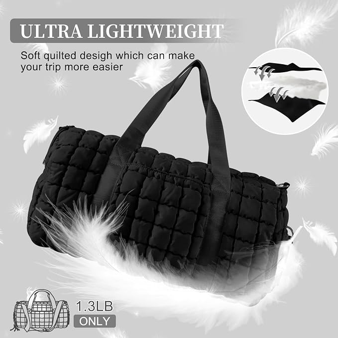 Quilted Travel Duffle Bag Gym Bag - Image 7