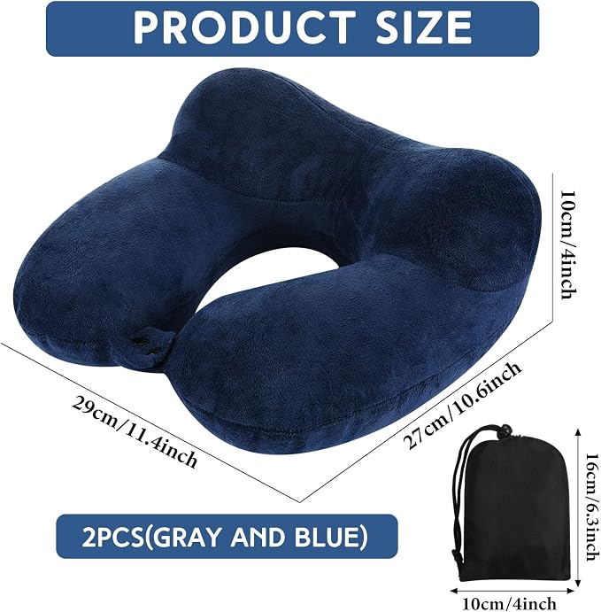 Sintuff 2 Pack Inflatable Travel Pillow - Image 2