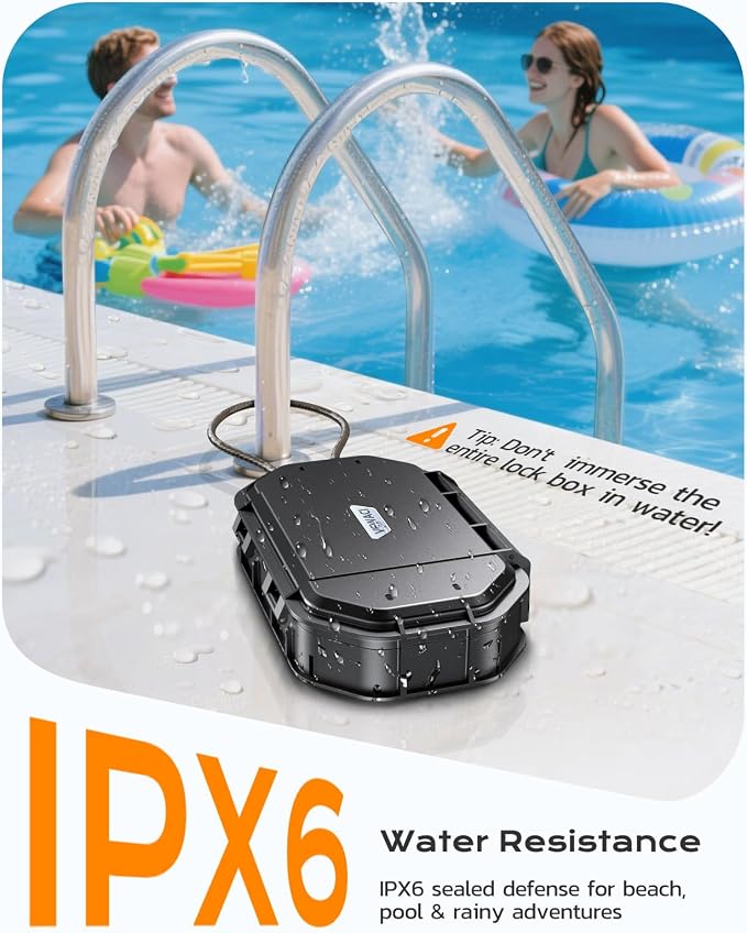 Portable Travel Safe Lock Box Waterproof & Durable, 4-Digit Combination - Image 3