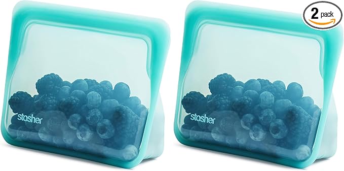 Stasher Premium Silicone Reusable Food Storage Stand-Up Mini Bag, Sous Vide by Stasher