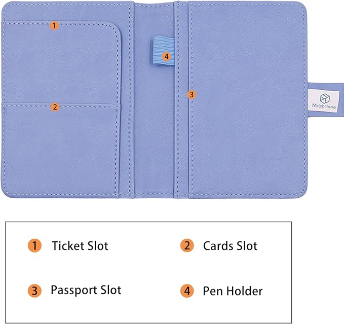 Melsbrinna Premium Leather Passport Holder Covers Case, Waterproof Rfid - Image 4