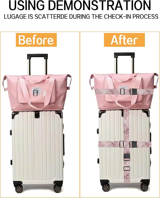 Luggage Straps for Suitcases, Adjustable Travel Belt, Durable Wide Luggage Strap - Image 3