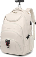 Boavan Rolling Backpack for Women, 17.3 Inch Wheeled Laptop Backpack, Large by Boavan