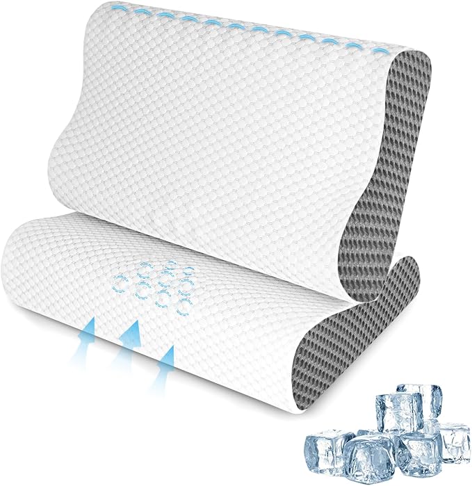 Memory Foam Pillows 2 Pack Neck Pillow by BEDCOOL