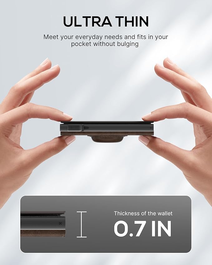Mens Wallet with AirTag Holder: Smart Wallet Compatible with Apple AirTag - Image 3